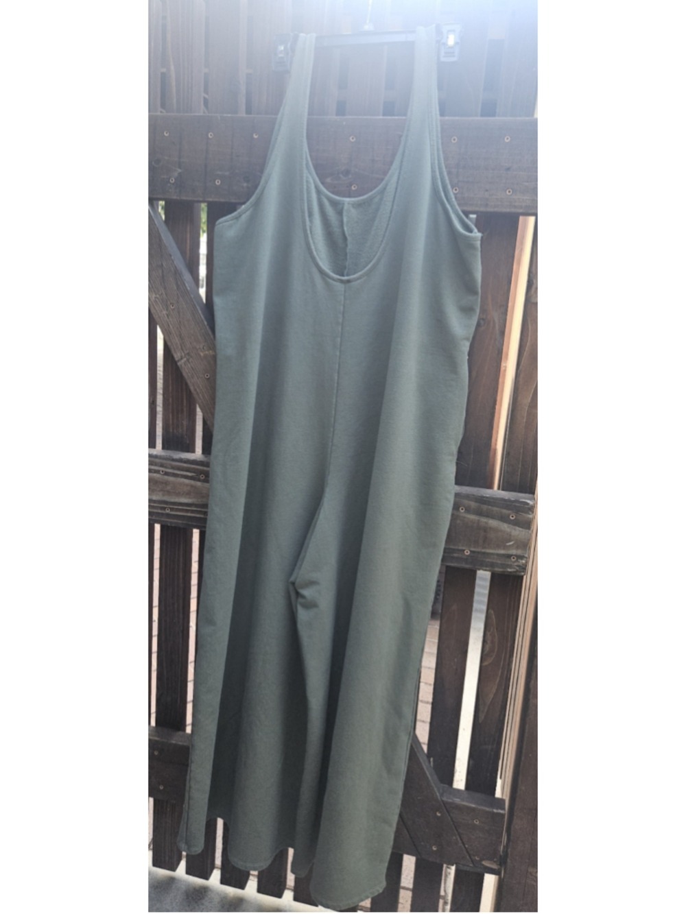 Savage x Fenty Xssential Relaxed Wide Leg Jumpsuit Romper Olive Green Size 2XL - Picture 3 of 7